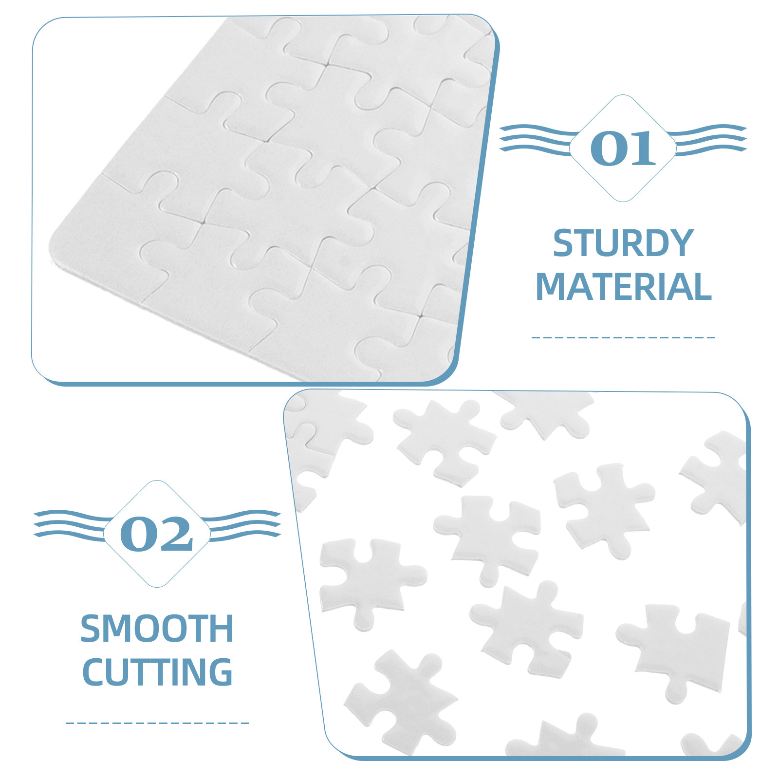 4 vellen witte puzzelborden, b - Puzzle Blank White recensie en prijs